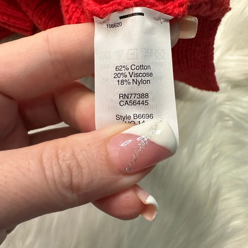 Madewell Red Texturemix Pullover Sweater